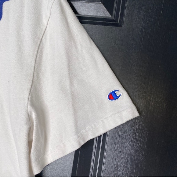 Vintage Champion Large Logo Spell Out Short Sleeve T-Shirt Cotton Size Large - Picture 3 of 8